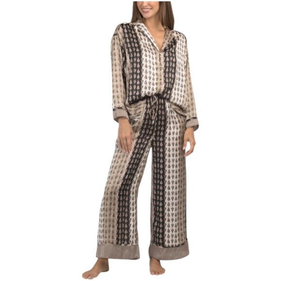 FREE PEOPLE 2pc Dreamy Days Pajama Top And Matching Pants...